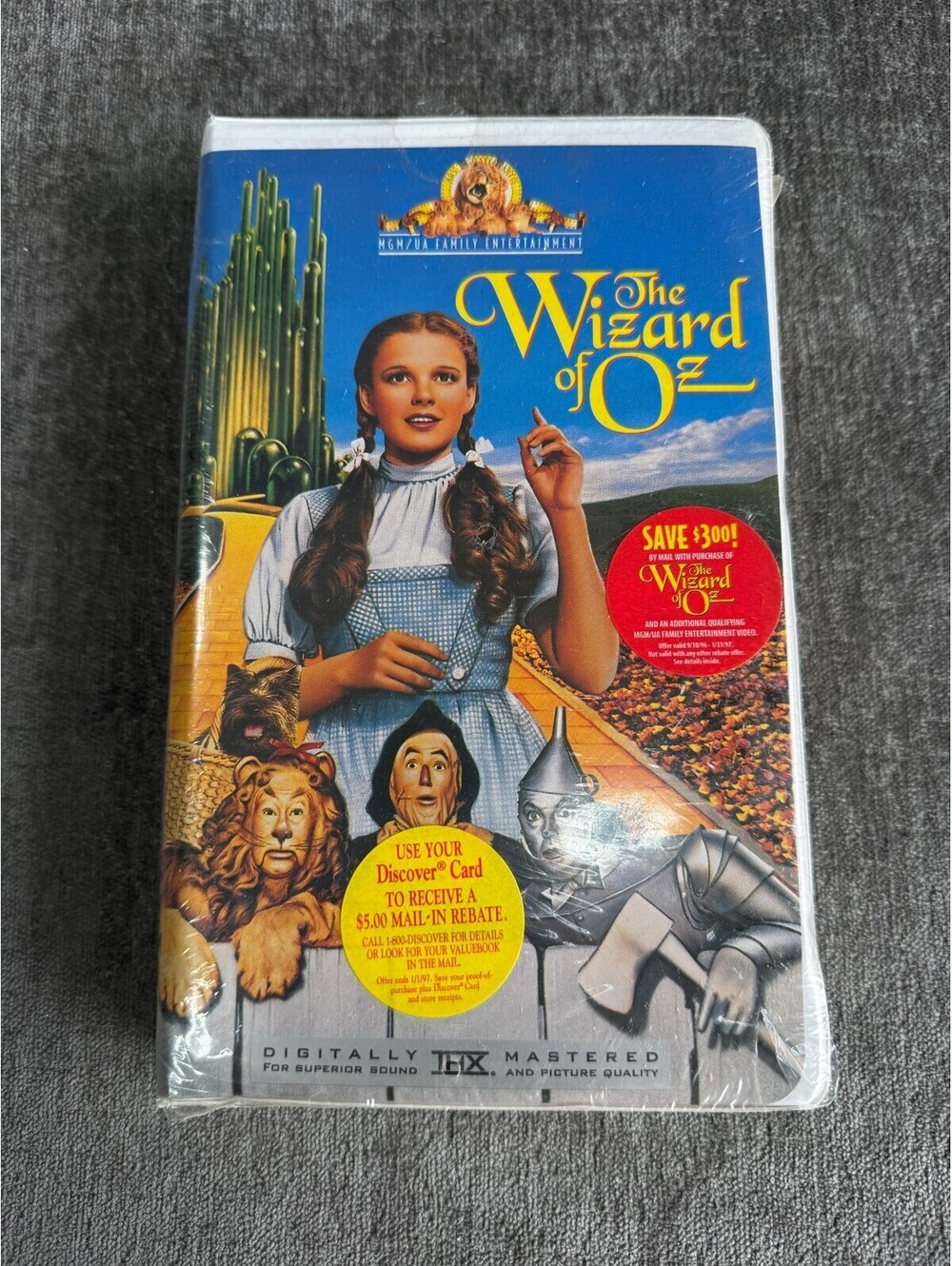 The Wizard of Oz VHS 1996 MGM UA THX Digitally Mastered Factory Sealed